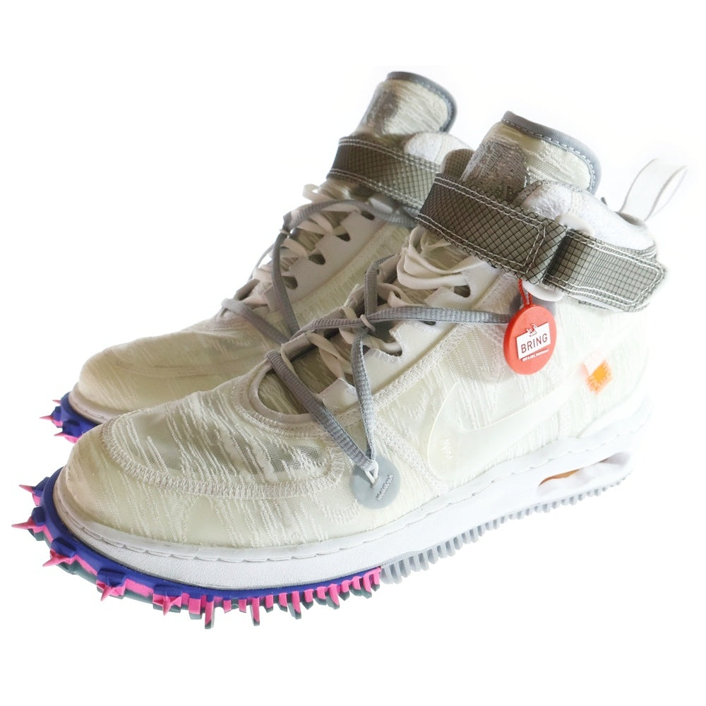NIKE(ナイキ) ×Off-White AIR FORCE 1 MID White オフホワイト エアフォースワン ミッドカットスニーカー ホワイト US10/28.0cm DO6290-100