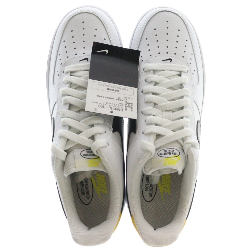 NIKE(ナイキ) Air Force 1 Low '07 LV8 White/Black/Yellow DM0118-100 エアフォース1 ロー '07 LV8 ホワイト/ブラック/イエロー US8/26cm