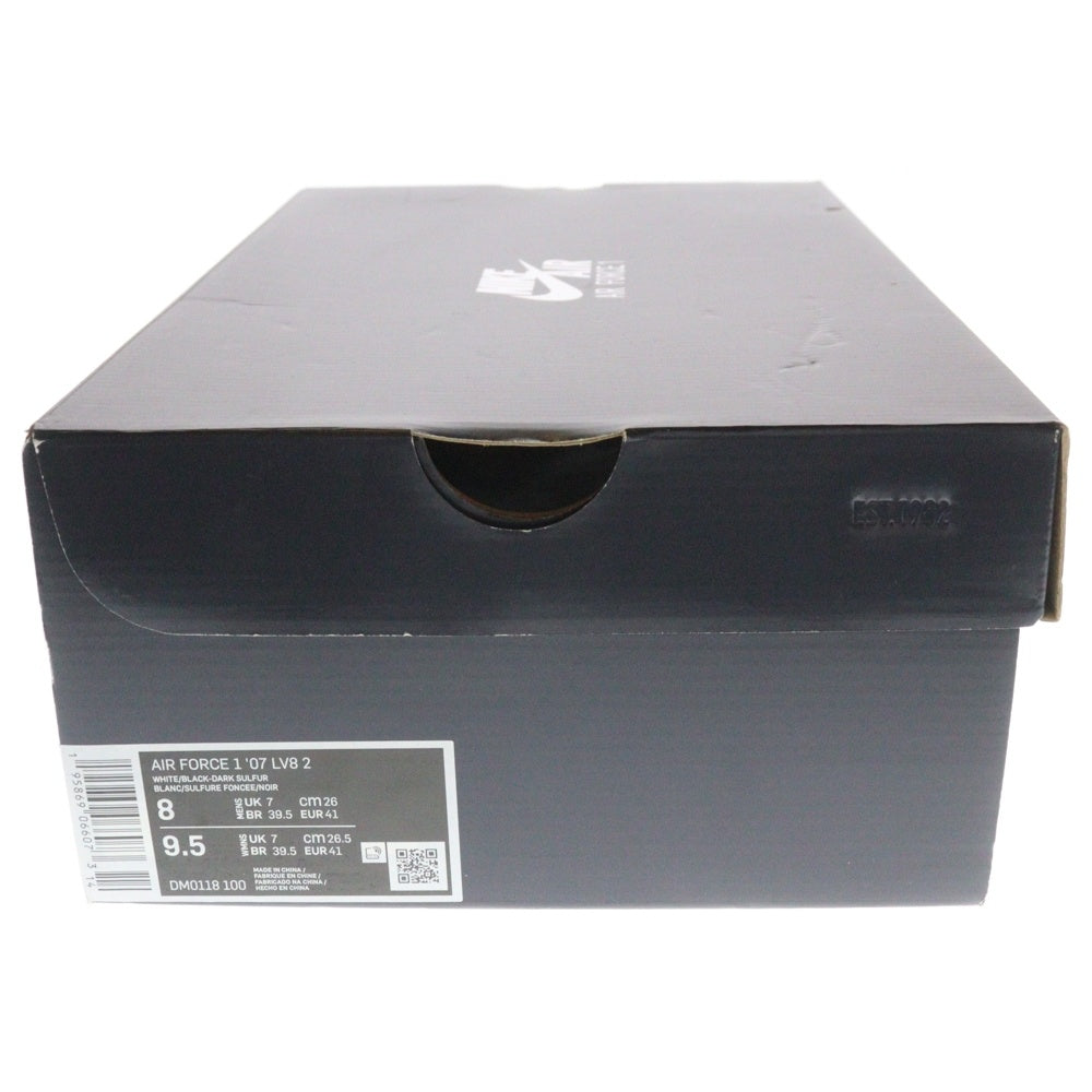 NIKE(ナイキ) Air Force 1 Low '07 LV8 White/Black/Yellow DM0118-100 エアフォース1 ロー '07 LV8 ホワイト/ブラック/イエロー US8/26cm