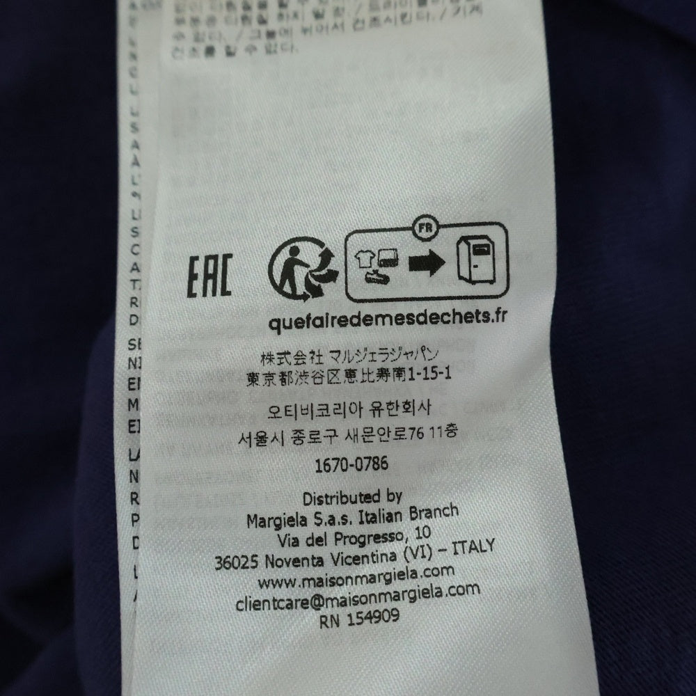 Maison Margiela 0(メゾンマルジェラ) 25SS グラフィックロゴ 半袖Tシャツカットソー ネイビー S50GC0714