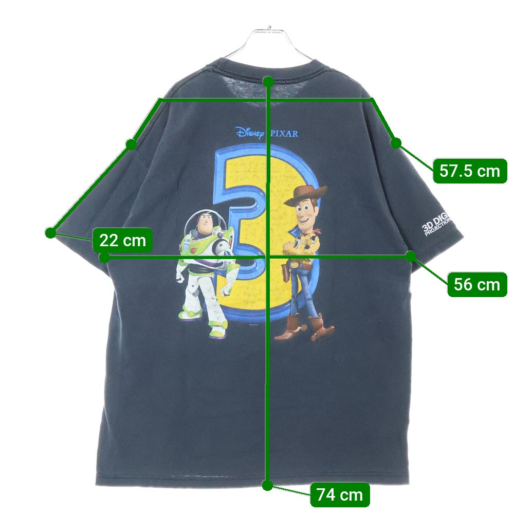VINTAGE(ヴィンテージ) 00'S TOY STORY トイストーリー プリント半袖Tシャツ カットソー ブラック