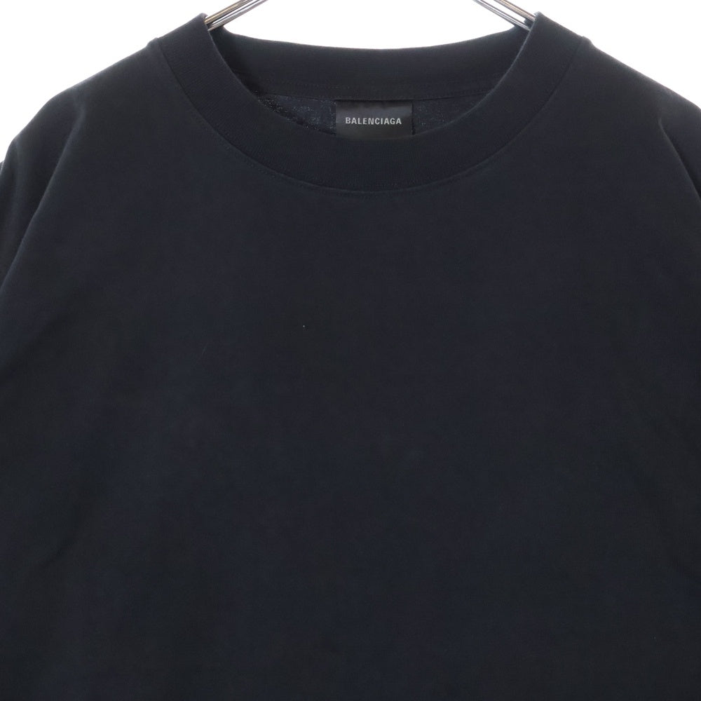 BALENCIAGA(バレンシアガ) バック クリスタルロゴ 半袖Tシャツ カットソー ブラック 641655 TPVP7