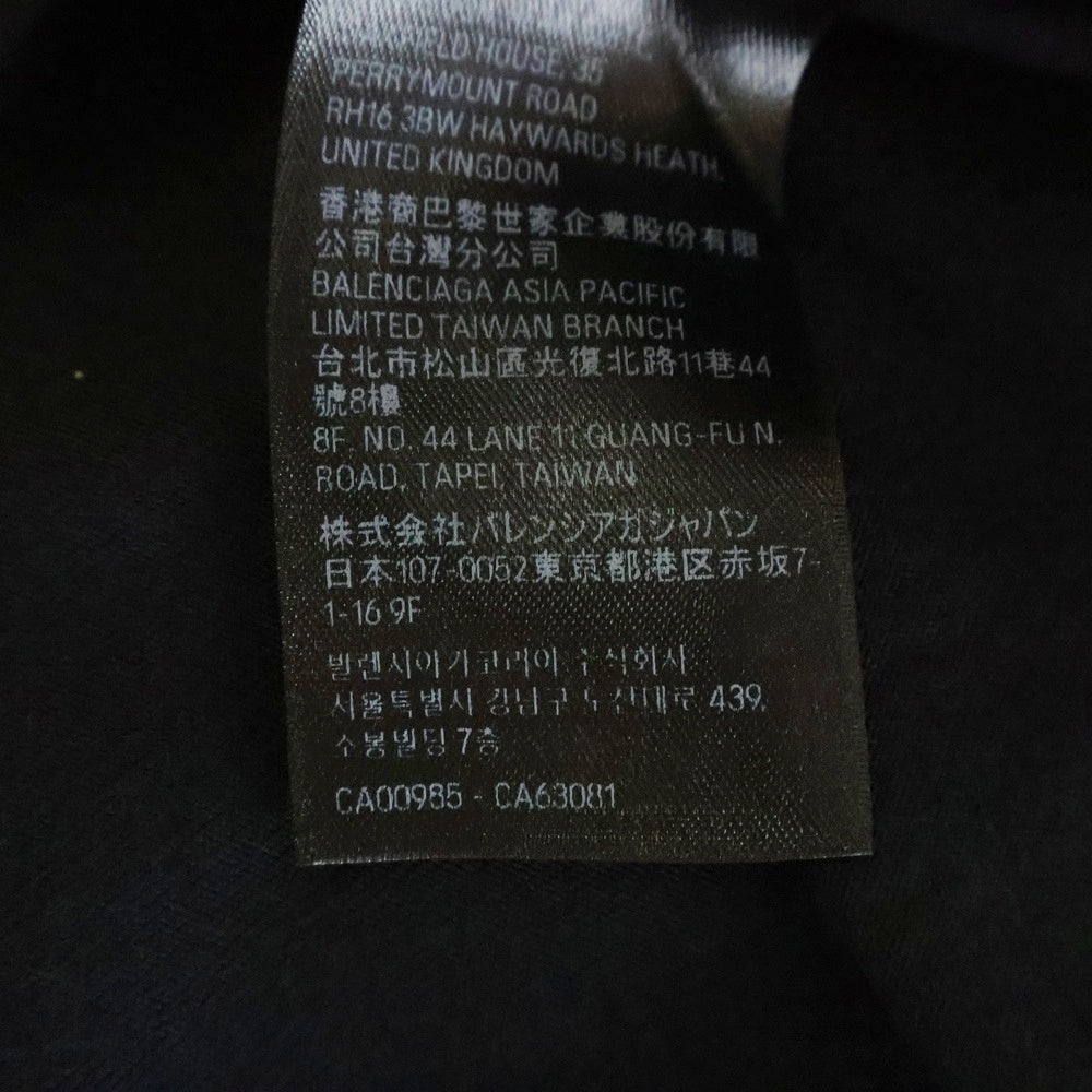 BALENCIAGA(バレンシアガ) バック クリスタルロゴ 半袖Tシャツ カットソー ブラック 641655 TPVP7