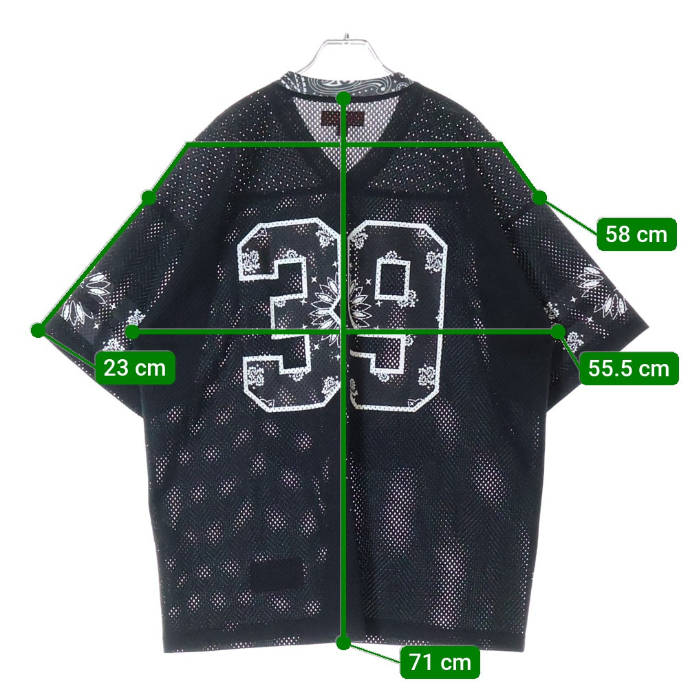 SUPREME(シュプリーム) 25SS Bandana Football Jersey バンダナフットボール半袖シャツ ブラック