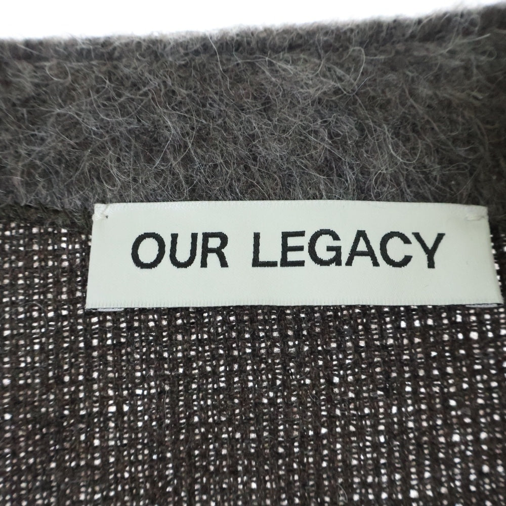OUR LEGACY(アワーレガシー) CARDIGAN OLIVE MELANGE MOHAIR アルパカ混 モヘアニットカーディガン M4213CRM 46 ブラウン
