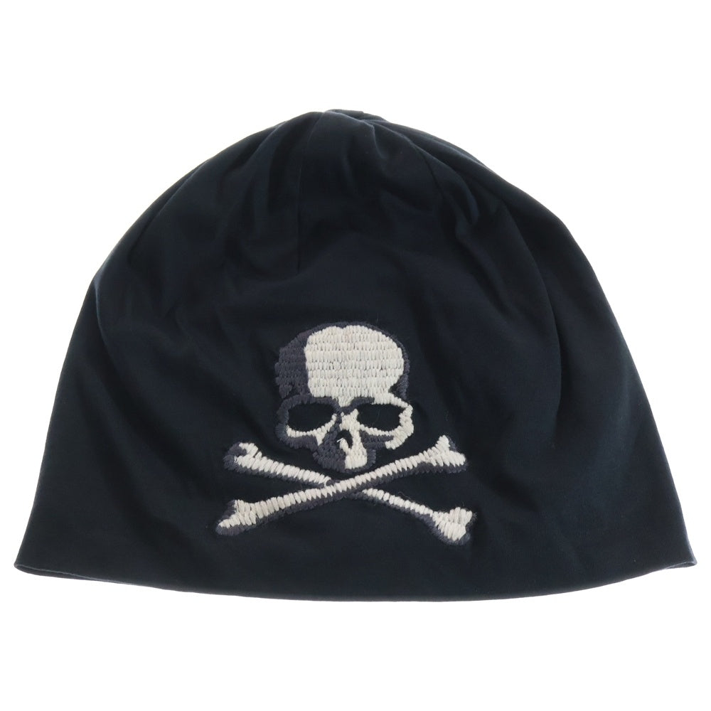 mastermind JAPAN(マスターマインドジャパン) ロゴワッペン コットンニットキャップ ニット帽 ビーニー ブラック