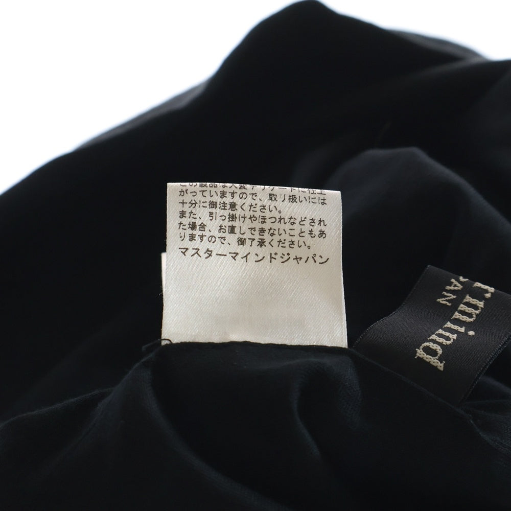 mastermind JAPAN(マスターマインドジャパン) ロゴワッペン コットンニットキャップ ニット帽 ビーニー ブラック