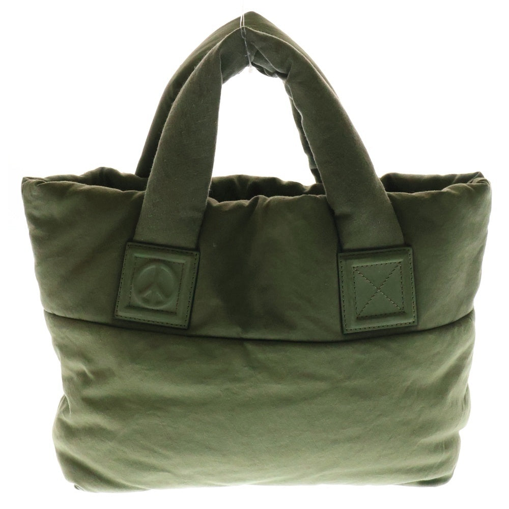 READY MADE(レディメイド) FLUFFY TOTE BAG MEDIUM ヴィンテージコットン中綿入りトートバッグ ハンドバッグ カーキ