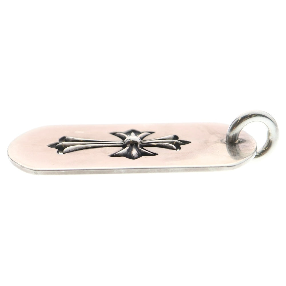 CHROME HEARTS(クロムハーツ) D TAG LRG TNY CRS カットアウトタイニーCHクロス ラージドッグタグ ネックレストップ シルバー