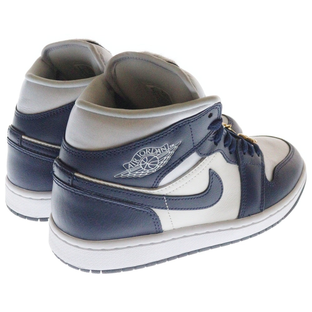 NIKE(ナイキ) WOMEN'S AIR JORDAN 1 MID FOOTBALL GREY ウィメンズ エアジョーダン フットボールグレー ミッドカットスニーカー レディース US8/25.0cm FZ8777-044