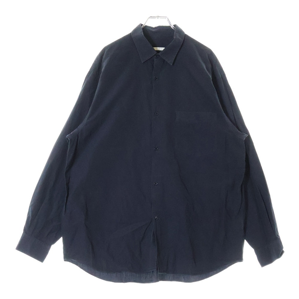 COMOLI(コモリ) 22AW レギュラーカラー ロングスリーブ ドレス シャツ ブラック W03-02001
