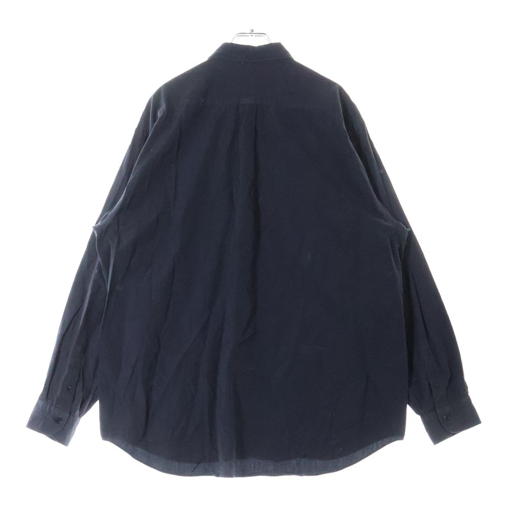 COMOLI(コモリ) 22AW レギュラーカラー ロングスリーブ ドレス シャツ ブラック W03-02001