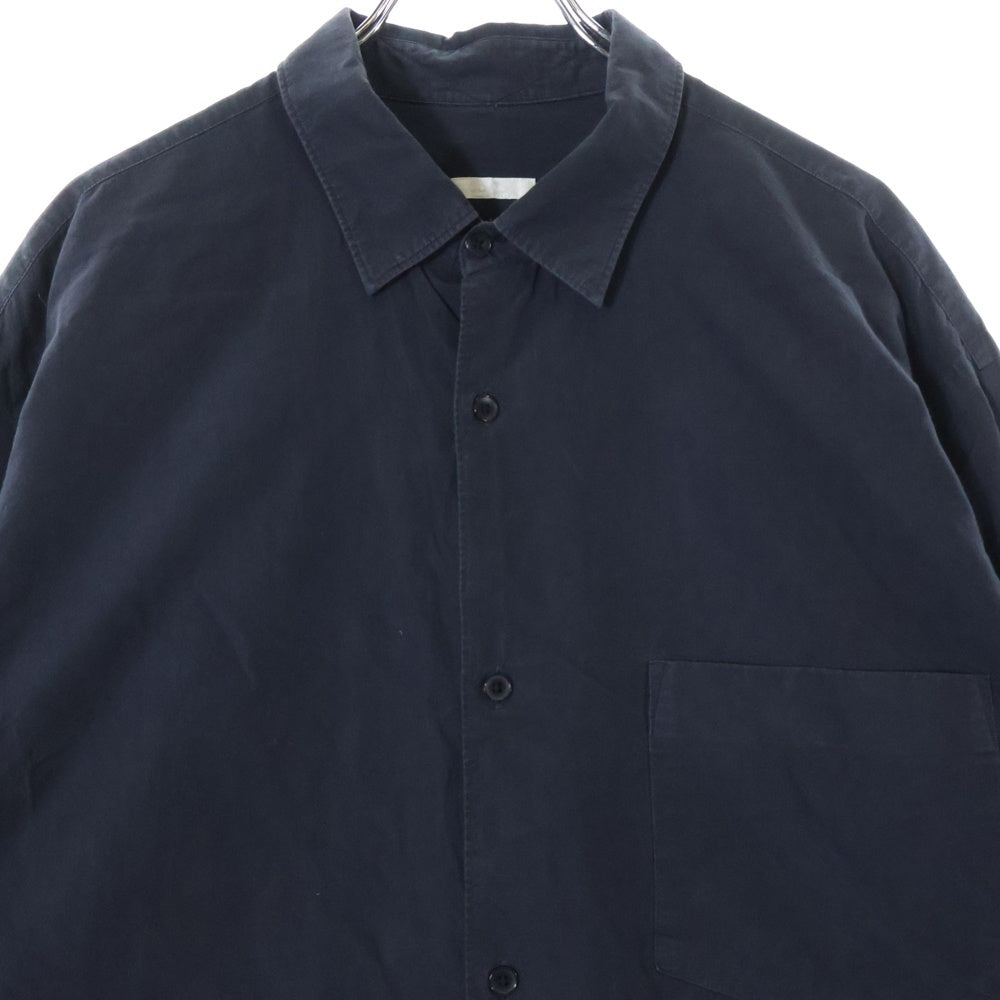 COMOLI(コモリ) 22AW レギュラーカラー ロングスリーブ ドレス シャツ ブラック W03-02001