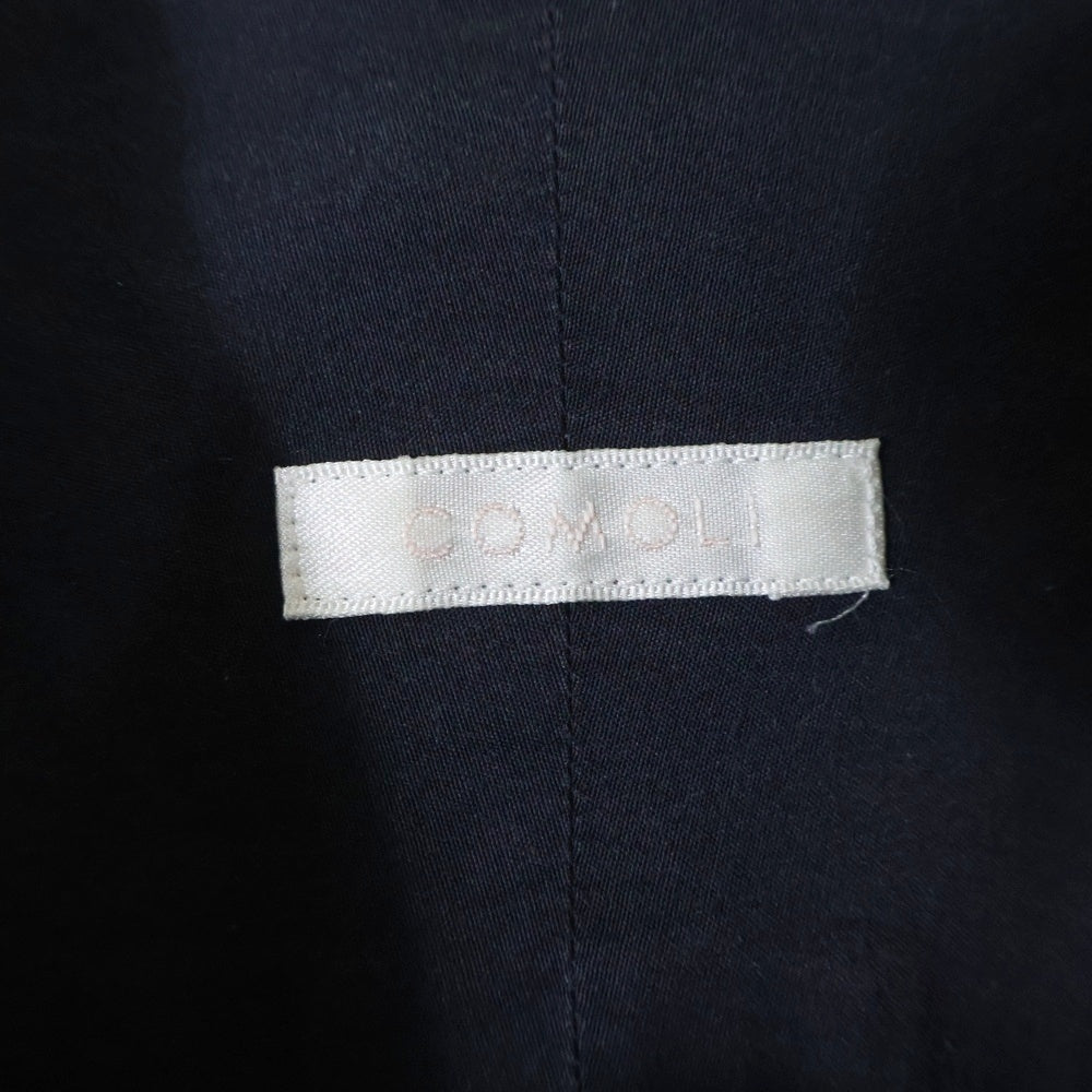 COMOLI(コモリ) 22AW レギュラーカラー ロングスリーブ ドレス シャツ ブラック W03-02001
