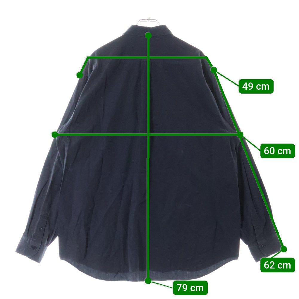 COMOLI(コモリ) 22AW レギュラーカラー ロングスリーブ ドレス シャツ ブラック W03-02001