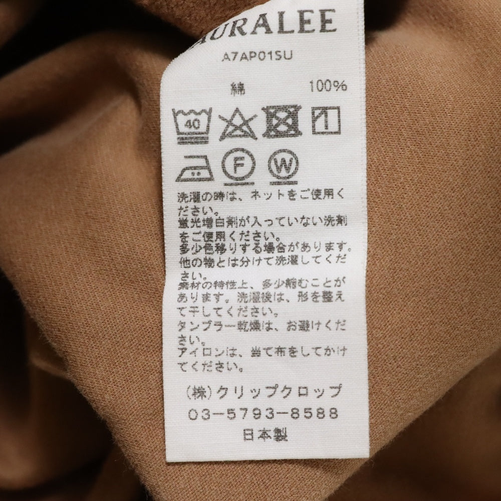 AURALEE(オーラリー) SUPER HIGH GAUGE SWEAT スーパー ハイゲージ スウェット スウェットトレーナー クルーネック ブラウン