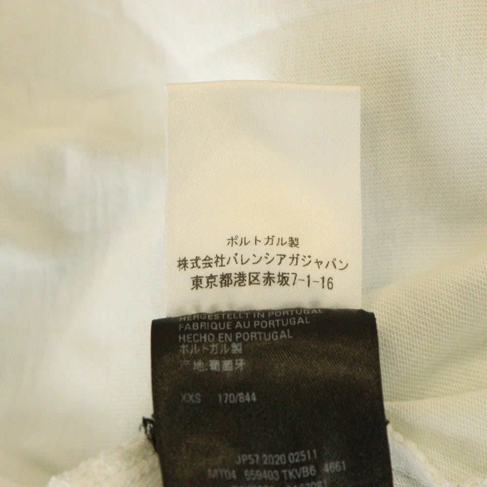 BALENCIAGA(バレンシアガ) 21SS Caps Destroyed Hoodie キャップス デストロイド加工スウェットプルオーバーパーカー ライトブルー 659403 TKVB6