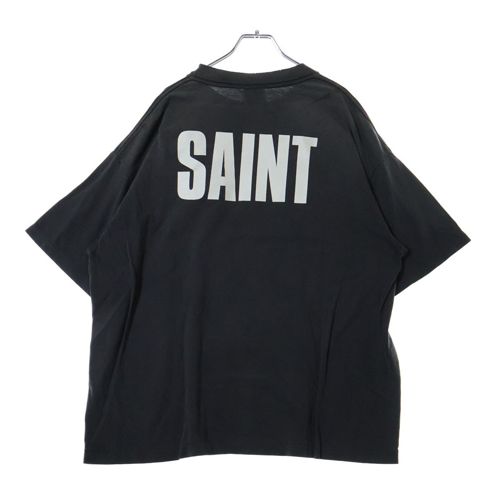SAINT MICHAEL(セントマイケル) 25SS × FRIENDS / FRD_SS TEE フォトプリント ヴィンテージ加工 半袖Tシャツ グレー SM-HR8-0000-C56