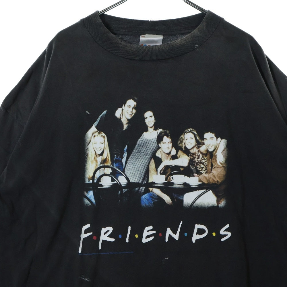 SAINT MICHAEL(セントマイケル) 25SS × FRIENDS / FRD_SS TEE フォトプリント ヴィンテージ加工 半袖Tシャツ グレー SM-HR8-0000-C56