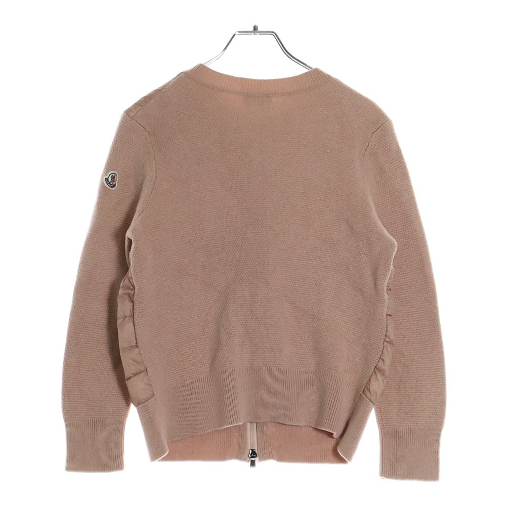 MONCLER(モンクレール) MAGLIONE TRICOT ALLA COREANA ニット切り替え中綿ジャケット ピンク レディース C20939474800