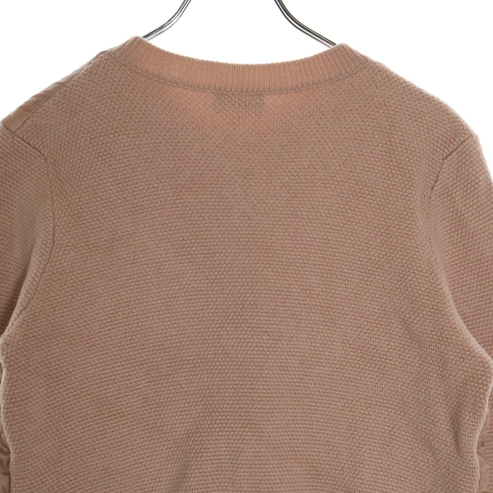 MONCLER(モンクレール) MAGLIONE TRICOT ALLA COREANA ニット切り替え中綿ジャケット ピンク レディース C20939474800