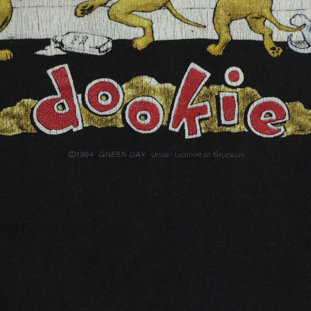 VINTAGE(ヴィンテージ) 90's GREEN DAY 1994 DOOKIE TOUR グリーンデイ ドゥーキーツアー プリント半袖Tシャツ カットソー ブラック ※裾丈詰め
