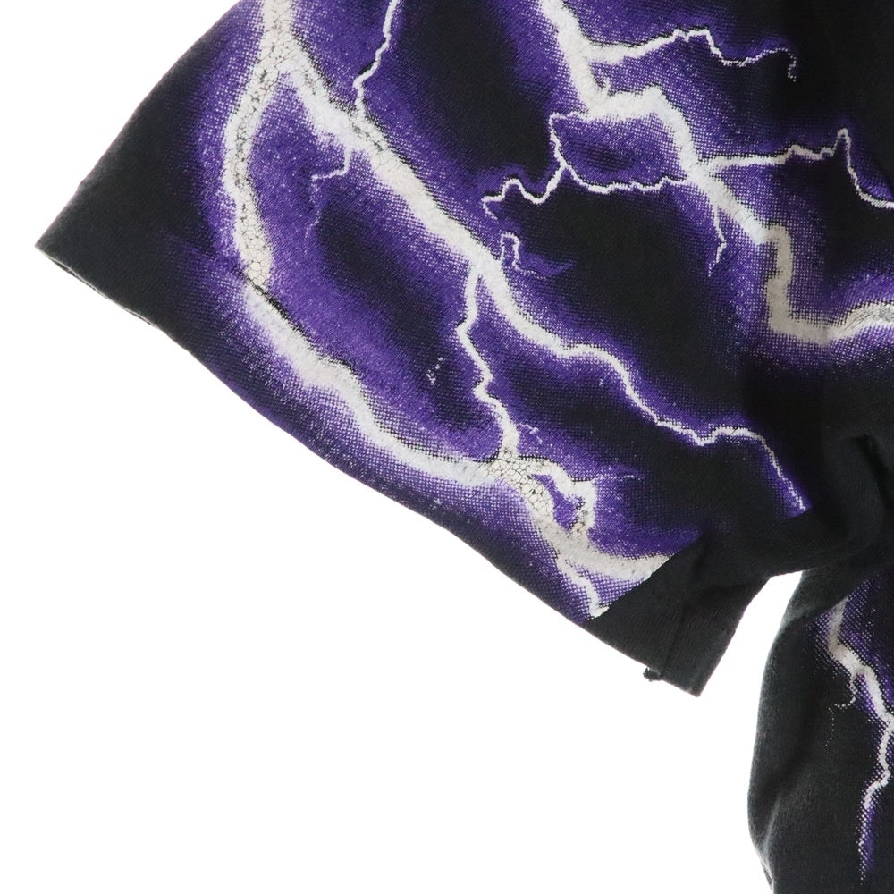 VINTAGE(ヴィンテージ) 90's HARLEY DAVIDSON THUNDER & LIGHTNING ハーレーダビッドソン サンダー&ライティング プリント半袖Tシャツ カットソー ブラック