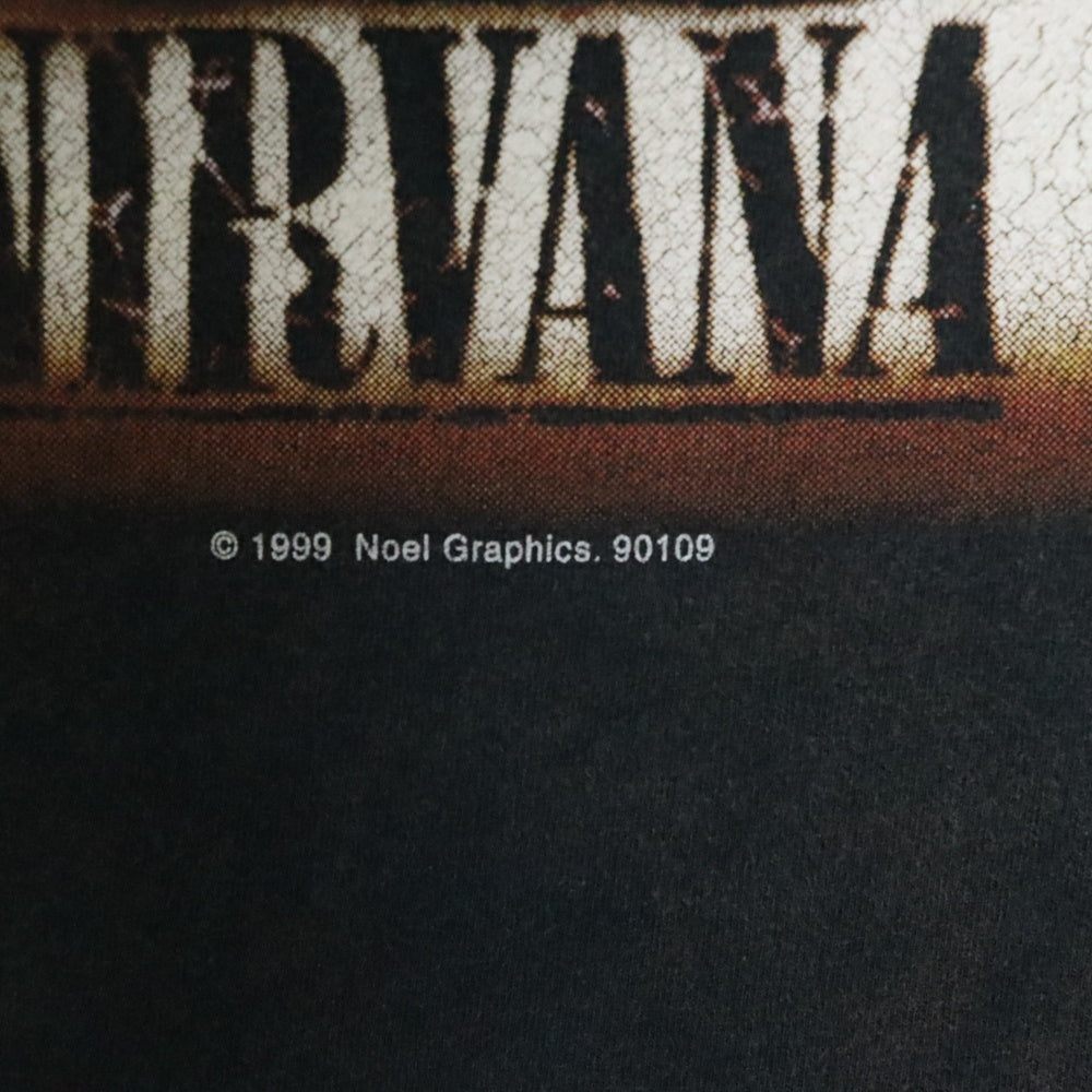 VINTAGE(ヴィンテージ) NIRVENA KURT KOBAIN BOOTLEG ニルヴァーナ カートコバーン ブート プリント半袖Tシャツ カットソー ブラック