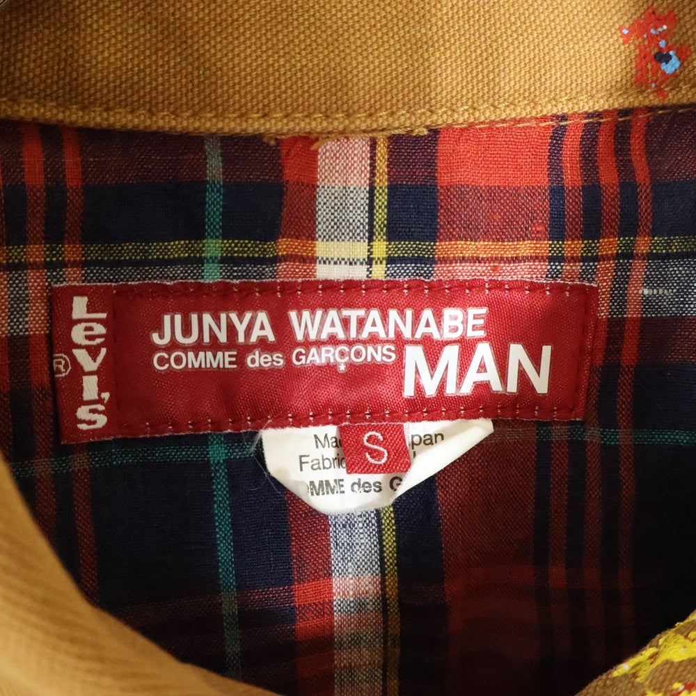 COMME des GARCONS JUNYA WATANABE MAN(コムデギャルソンジュンヤワタナベマン) ×LEVI'S ×リーバイス 18SS ペンキ加工 デニム トラッカージャケット