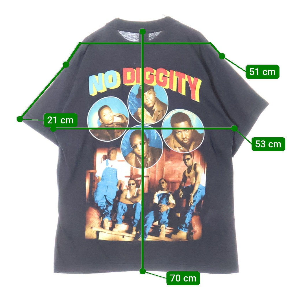 VINTAGE(ヴィンテージ) 90's BLACK STREET NO DIGGITY RAP BOOTLEG TEE バックストリート ノーディギー ブート 半袖Tシャツ カットソー ブラック