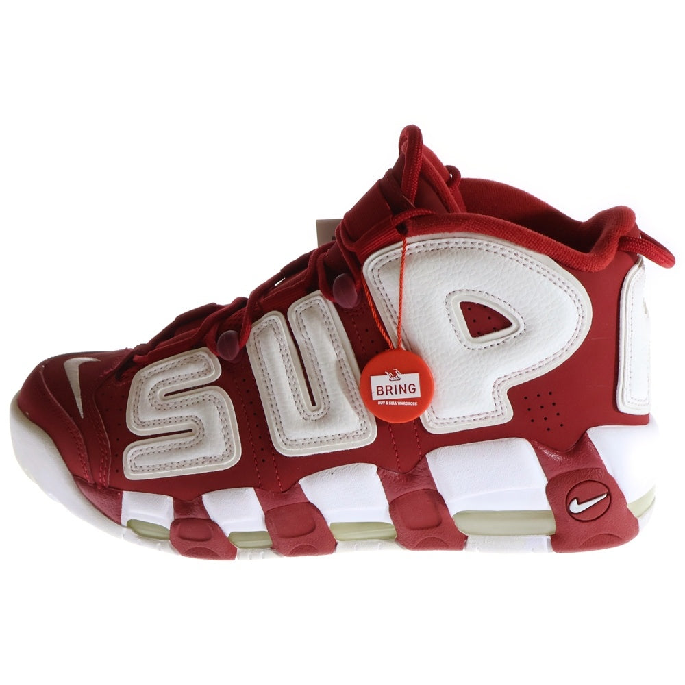 NIKE(ナイキ) ×SUPREME AIR MORE UPTEMPO 902290-600 シュプリーム エアモアアップテンポ モアテン ハイカットスニーカー レッド US9/27cm