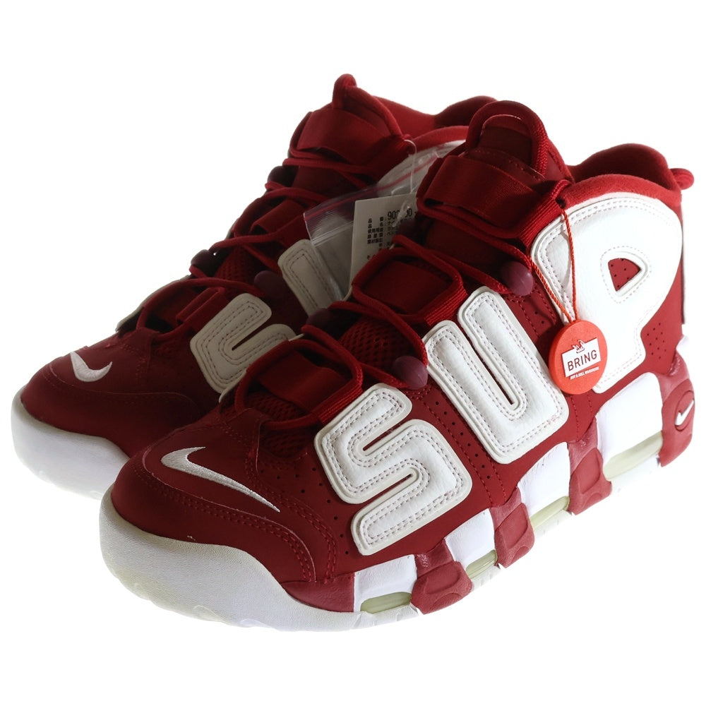 NIKE(ナイキ) ×SUPREME AIR MORE UPTEMPO 902290-600 シュプリーム エアモアアップテンポ モアテン ハイカットスニーカー レッド US9/27cm