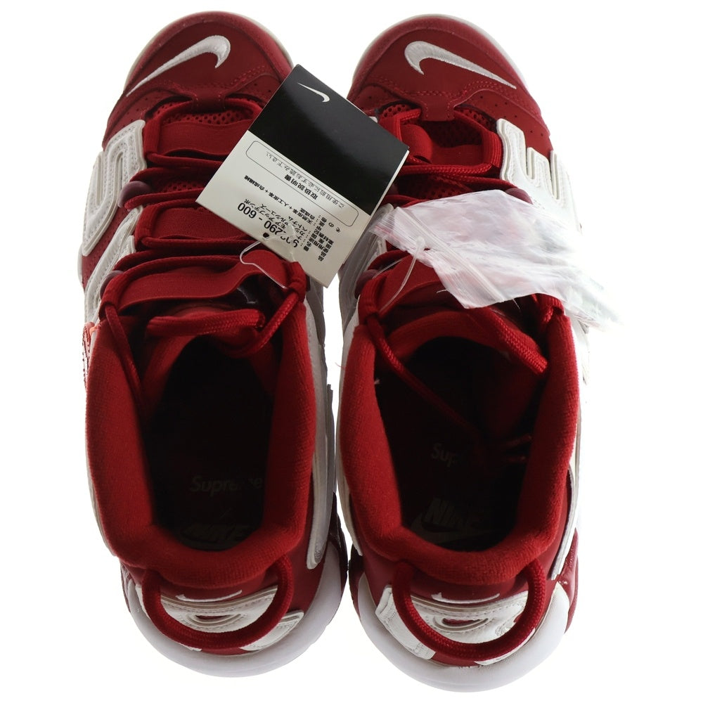 NIKE(ナイキ) ×SUPREME AIR MORE UPTEMPO 902290-600 シュプリーム エアモアアップテンポ モアテン ハイカットスニーカー レッド US9/27cm