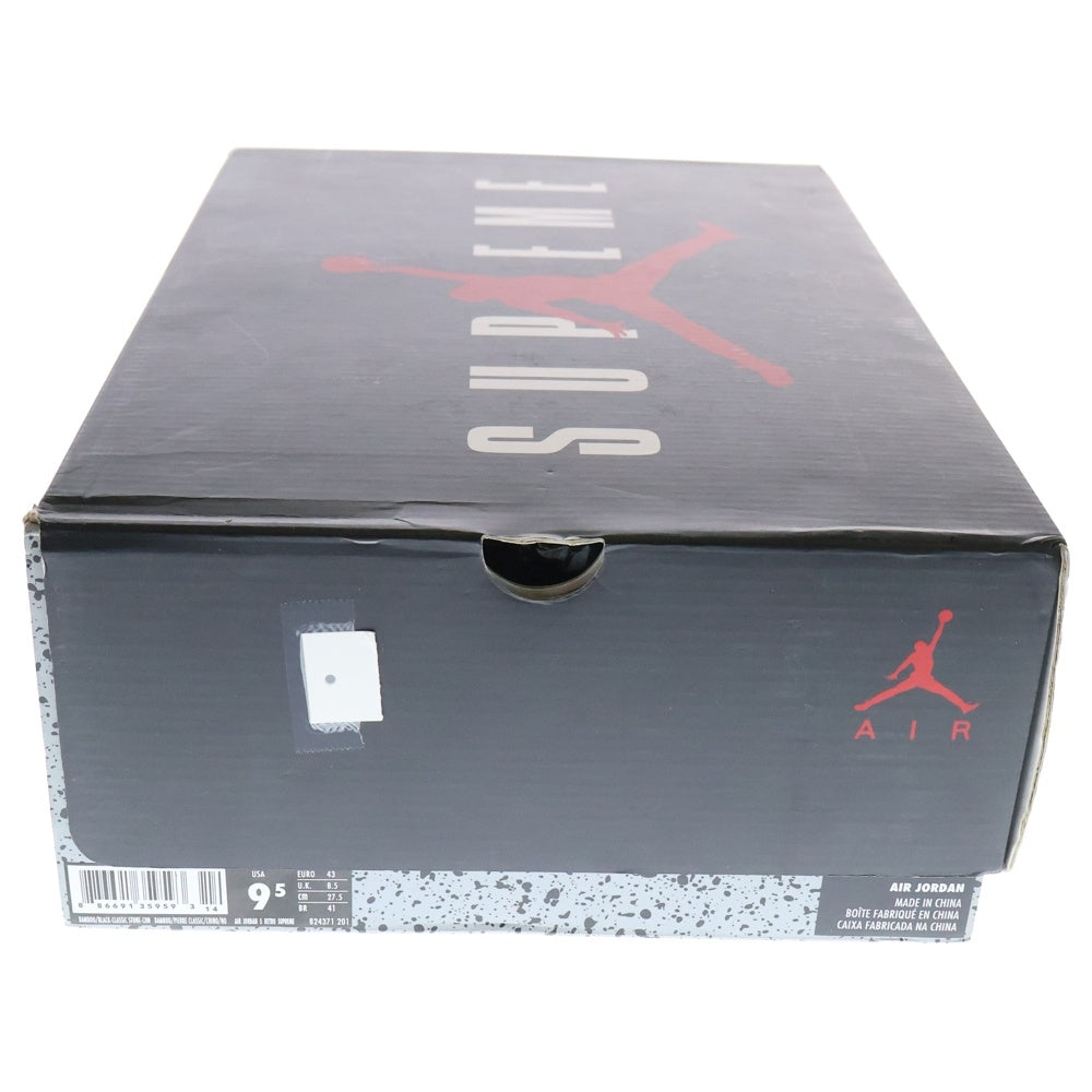 NIKE(ナイキ) 【観賞用 2015年製】 15AW ×Supreme AIR JORDAN 5 RETRO DESERT CAMO エアジョーダン5 デザートカモ ハイカットスニーカー US9.5/27.5cm 824371‐201