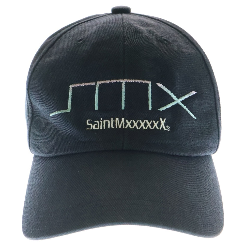 SAINT MICHAEL(セントマイケル) 24SS SMX6 CAP ロゴ刺繍 キャップ 帽子 ブラック SM-YS8-0000-068