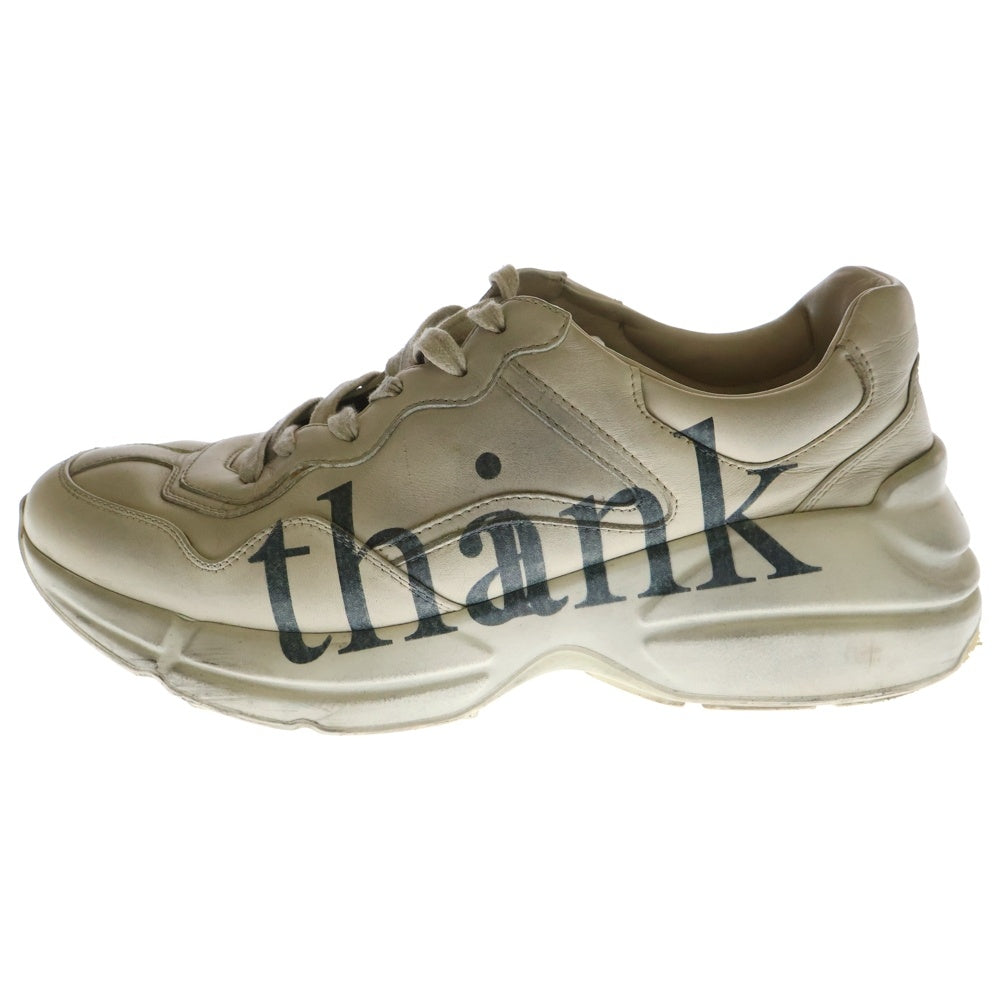 GUCCI(グッチ) Rhyton Think Thank ライタン シンクタンク プリント ローカットスニーカー ベージュ 636343