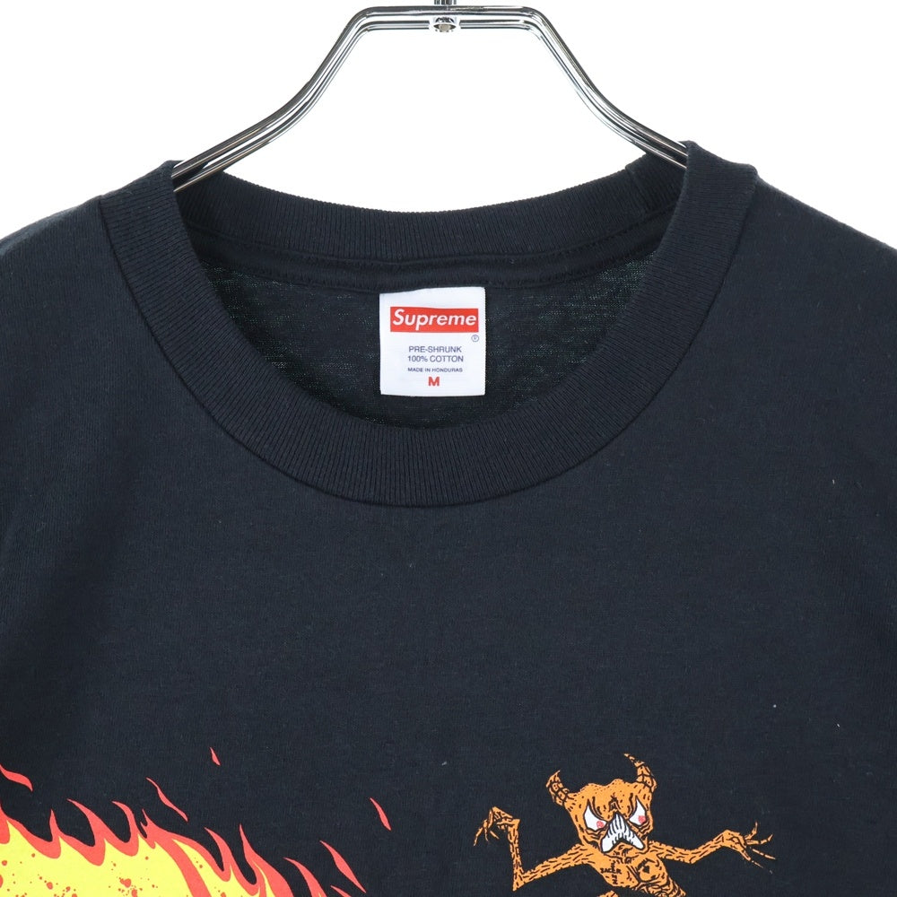 SUPREME(シュプリーム) 24AW ×THRASHER BACK TAIL TEE スラッシャー バックテイル 半袖Tシャツ ブラック
