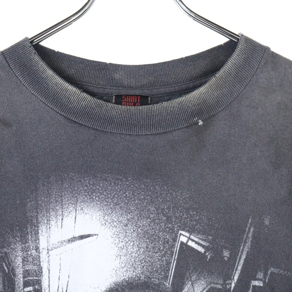 SAINT MICHAEL(セントマイケル) ×GEEKS RULE GSSS TEE 惨家-zange- ギークスルール 半袖Tシャツ ブラック SM-HR1-0000-C25