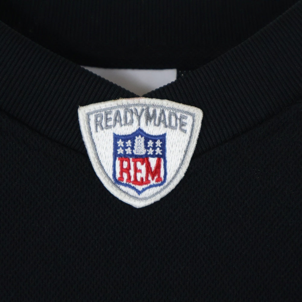 READY MADE(レディメイド) 23SS GAME SHIRT ロゴワッペン ゲームシャツ 長袖Tシャツ ロングスリーブ ブラック RE-P0-BK-00-00-249