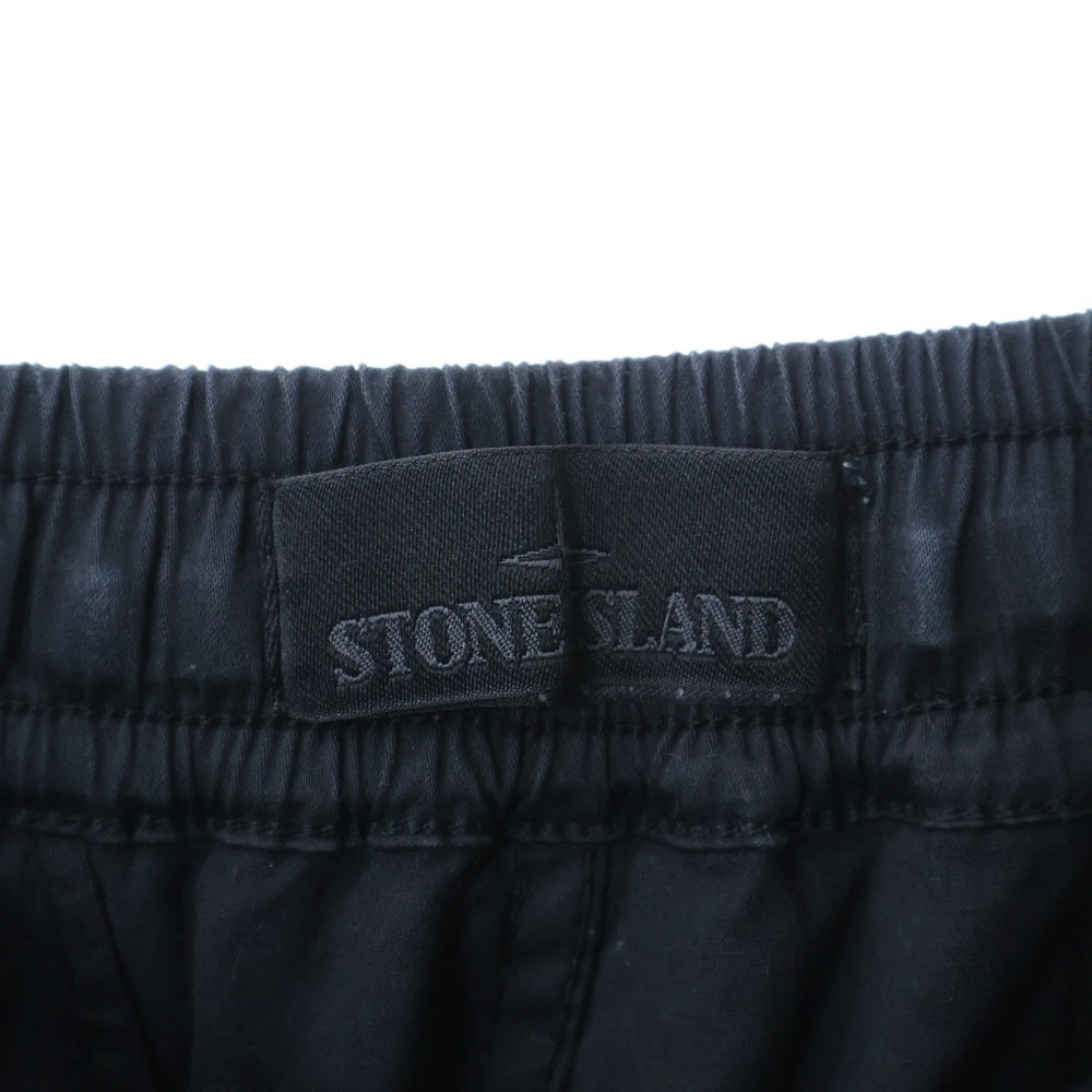 STONE ISLAND(ストーンアイランド) GHOST PIECE ゴーストピース ガーメントダイ カーゴショーツ ハーフパンツ ブラック 7415L06F2