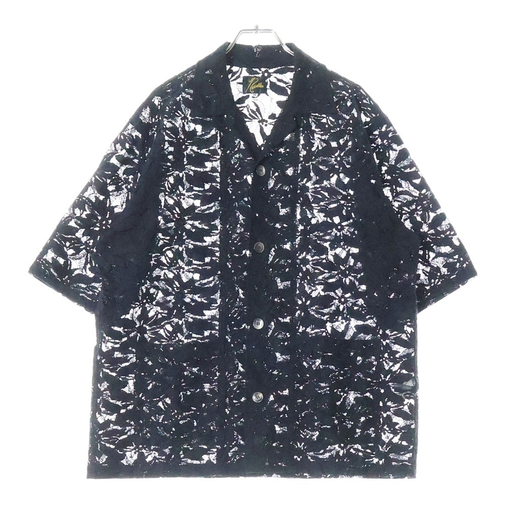 Needles(ニードルス) Cabana Shirt レース半袖シャツ ブラック MR252