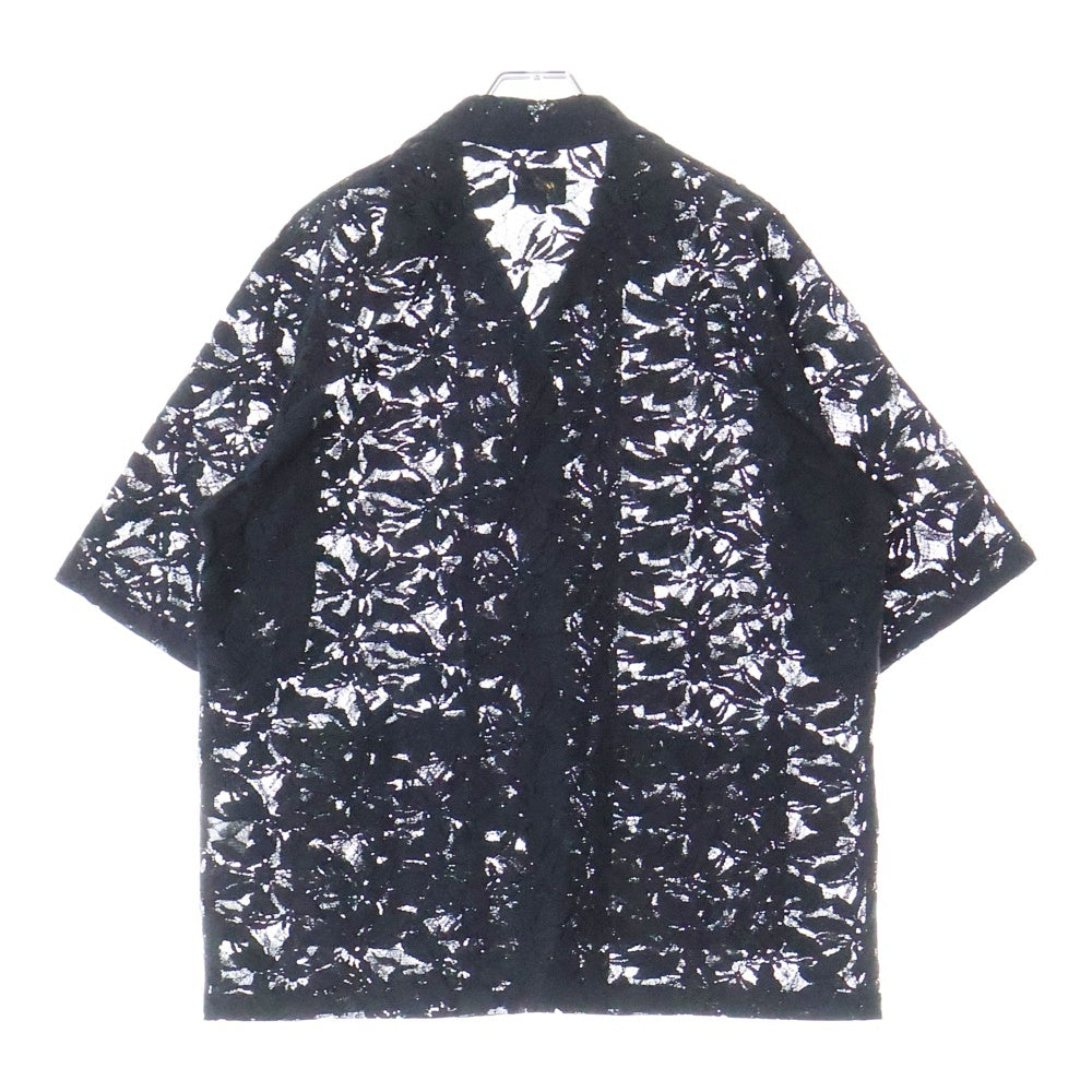 Needles(ニードルス) Cabana Shirt レース半袖シャツ ブラック MR252