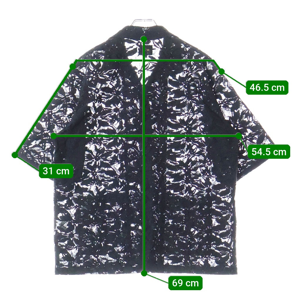 Needles(ニードルス) Cabana Shirt レース半袖シャツ ブラック MR252