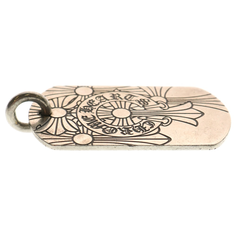 CHROME HEARTS(クロムハーツ) D TAG LRG GOD BLESS ゴッドブレスドッグタグ ラージドッグタグネックレストップ シルバー