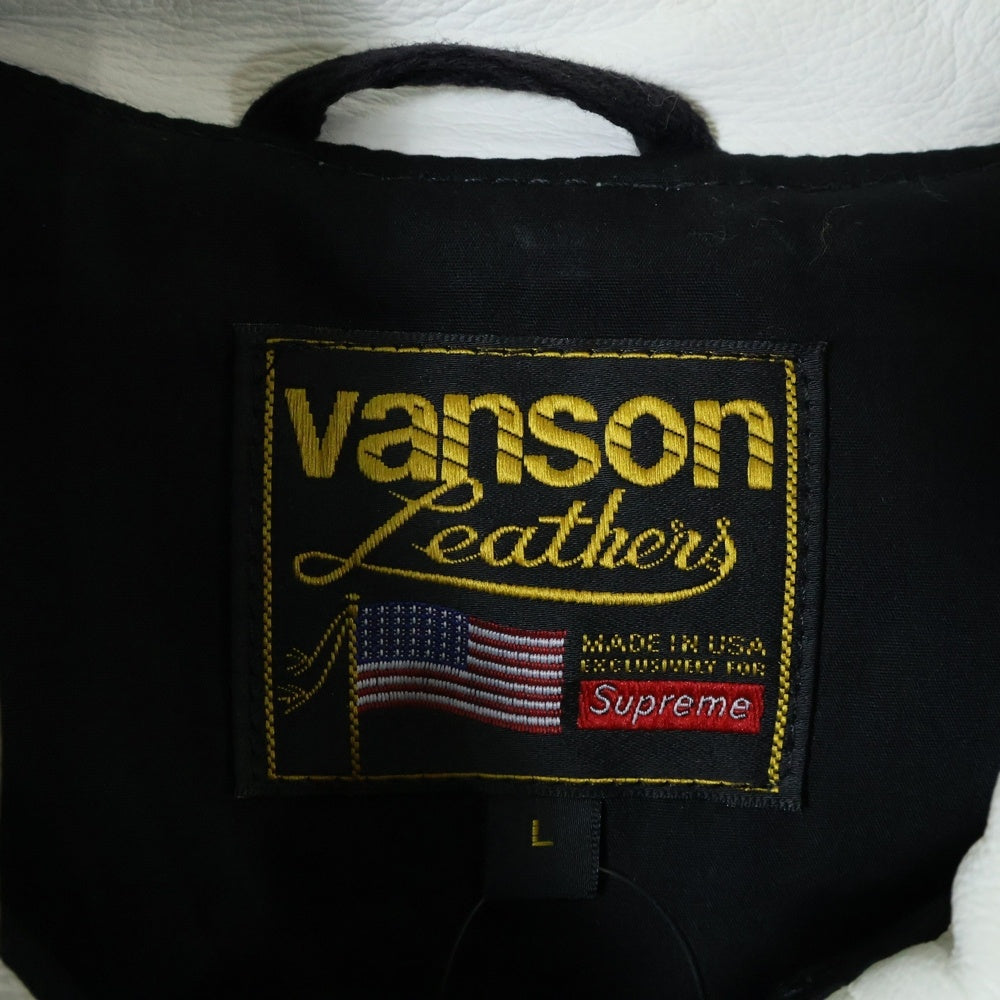SUPREME(シュプリーム) 19SS ×VANSON Leathers Ghost Rider Jacket バンソン レザーゴーストライダージャケット ホワイト