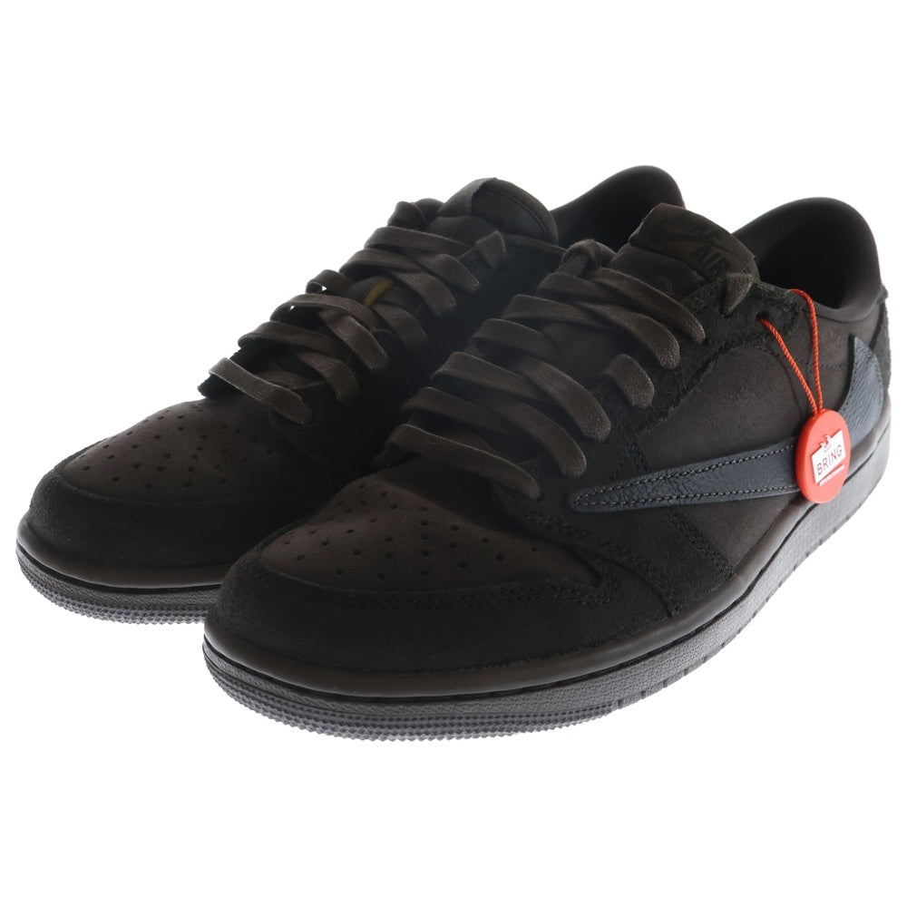 NIKE(ナイキ) ×TRAVIS SCOTT AIR JORDAN 1 LOW OG SP VELVET BROWN DM7866-202 トラヴィススコット エアジョーダン1 ベルベットブラウン ローカットスニーカー US8/26.0cm