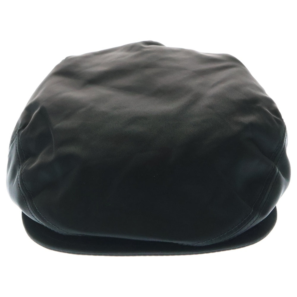 PRADA(プラダ) Re-Nylon トライアングルプレートロゴ ベレー帽 ハンチングハット 帽子 ブラック 2HC224 2DMI レディース