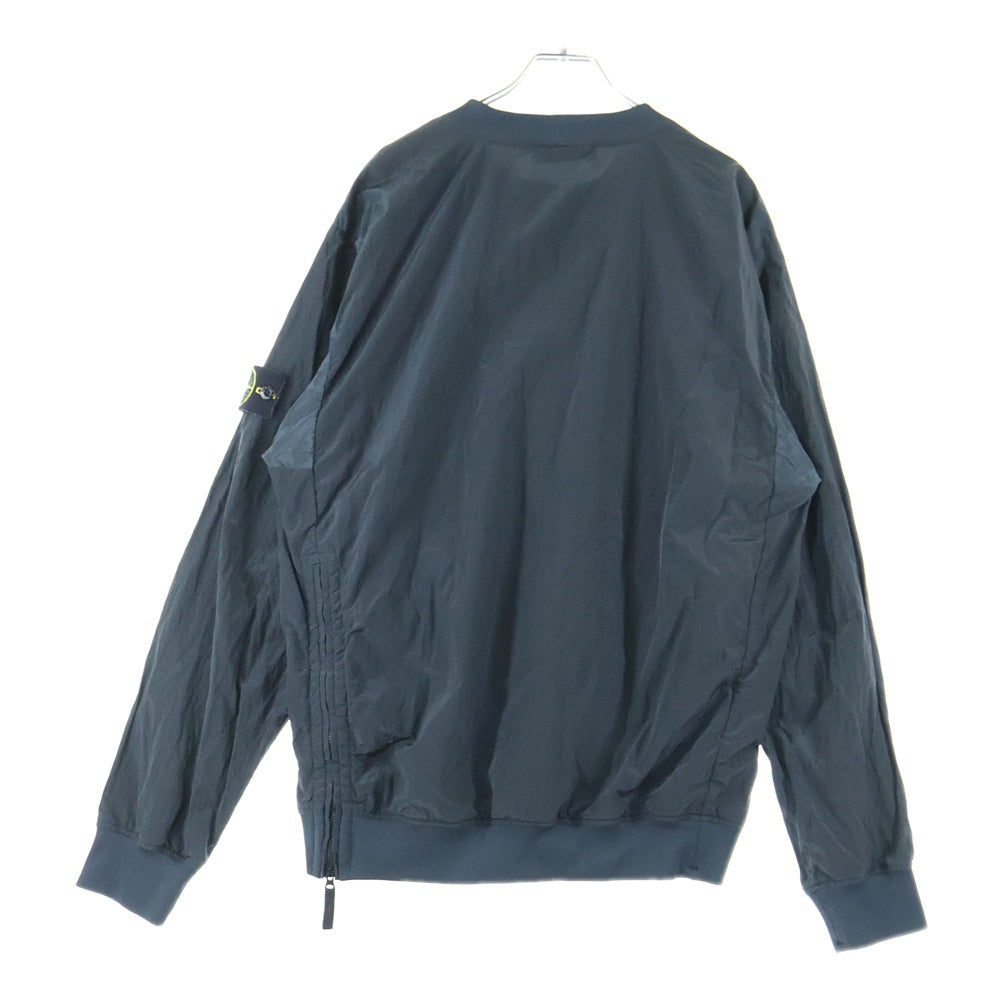 STONE ISLAND(ストーンアイランド) 17AW Nylon Metal Crew スウェット切り替えナイロンクルーネック プルオーバー ブラック 671563312