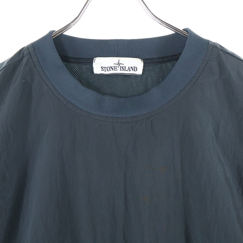 STONE ISLAND(ストーンアイランド) 17AW Nylon Metal Crew スウェット切り替えナイロンクルーネック プルオーバー ブラック 671563312