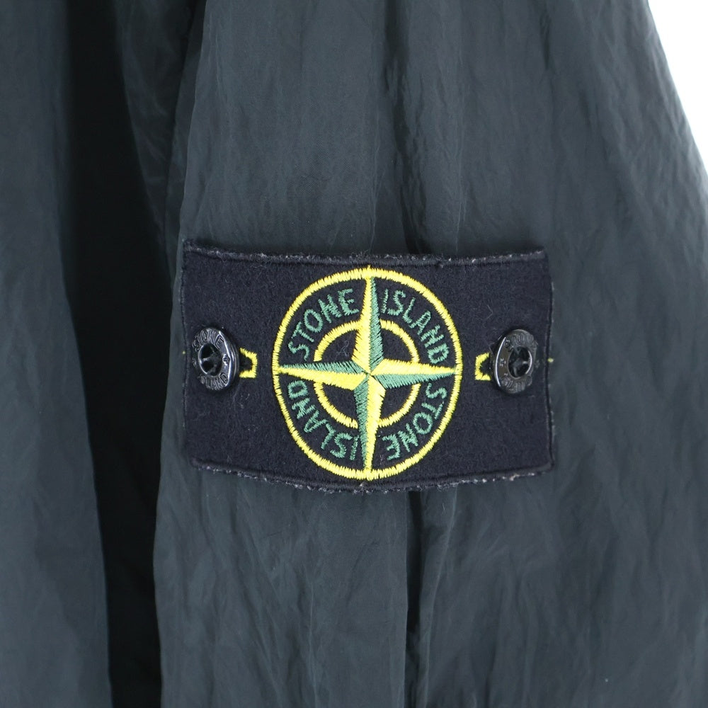 STONE ISLAND(ストーンアイランド) 17AW Nylon Metal Crew スウェット切り替えナイロンクルーネック プルオーバー ブラック 671563312